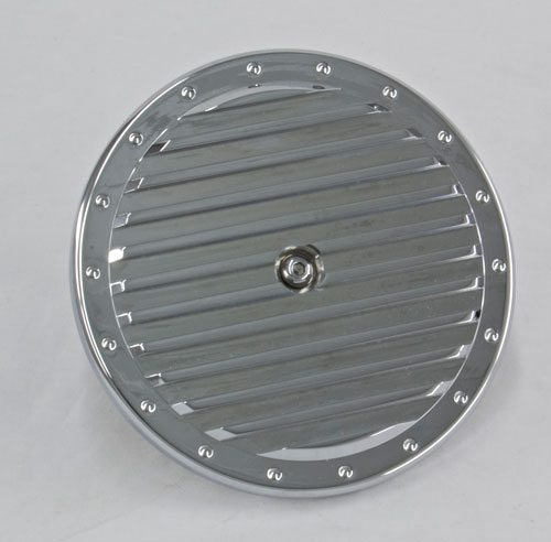 R&R's Billet Air Cleaner Cover (Straight Ribbed) - Click Image to Close